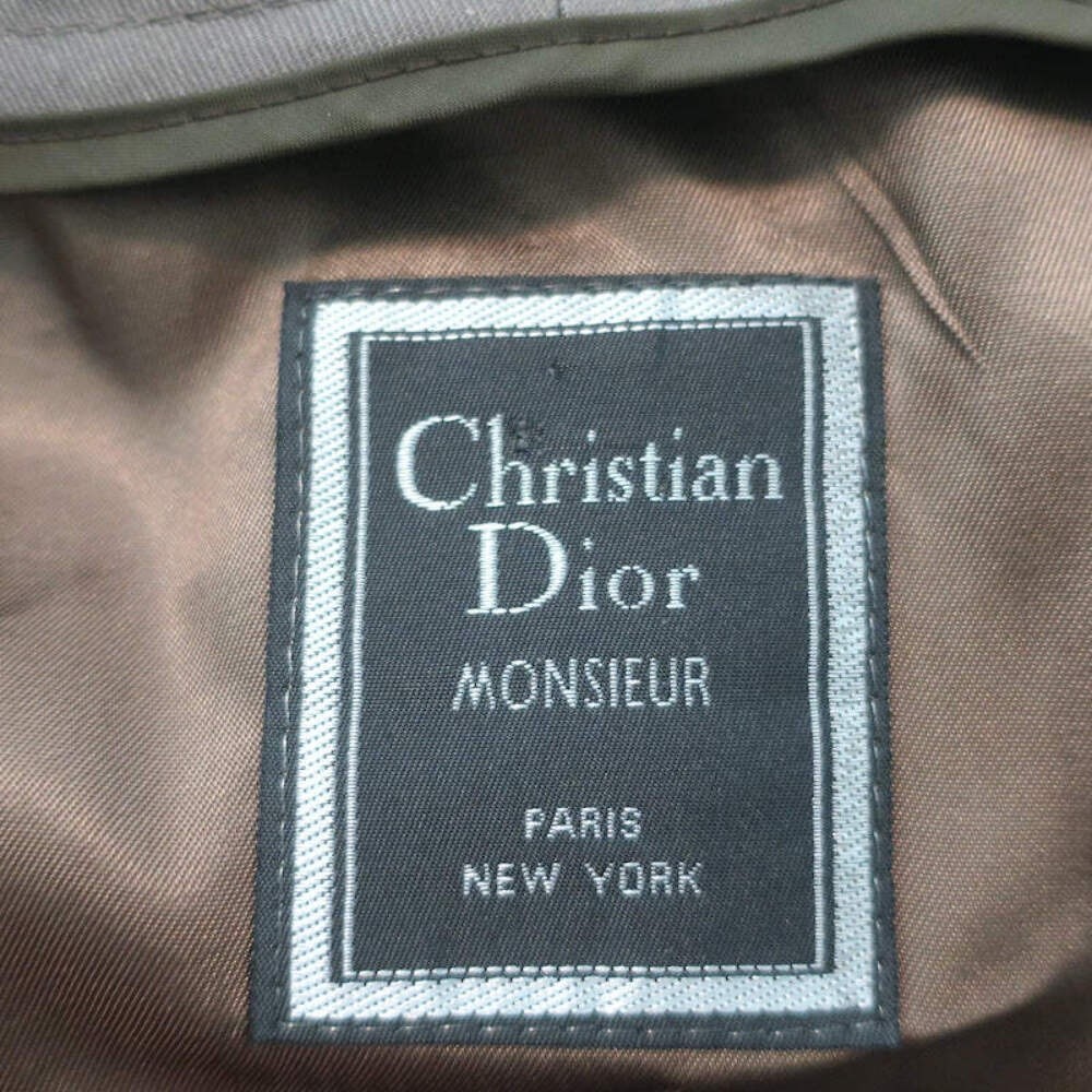 Christian Dior Monsieur Trench Coat Dark Taupe Cotton-Blend Size 42R - Picture 5 of 6